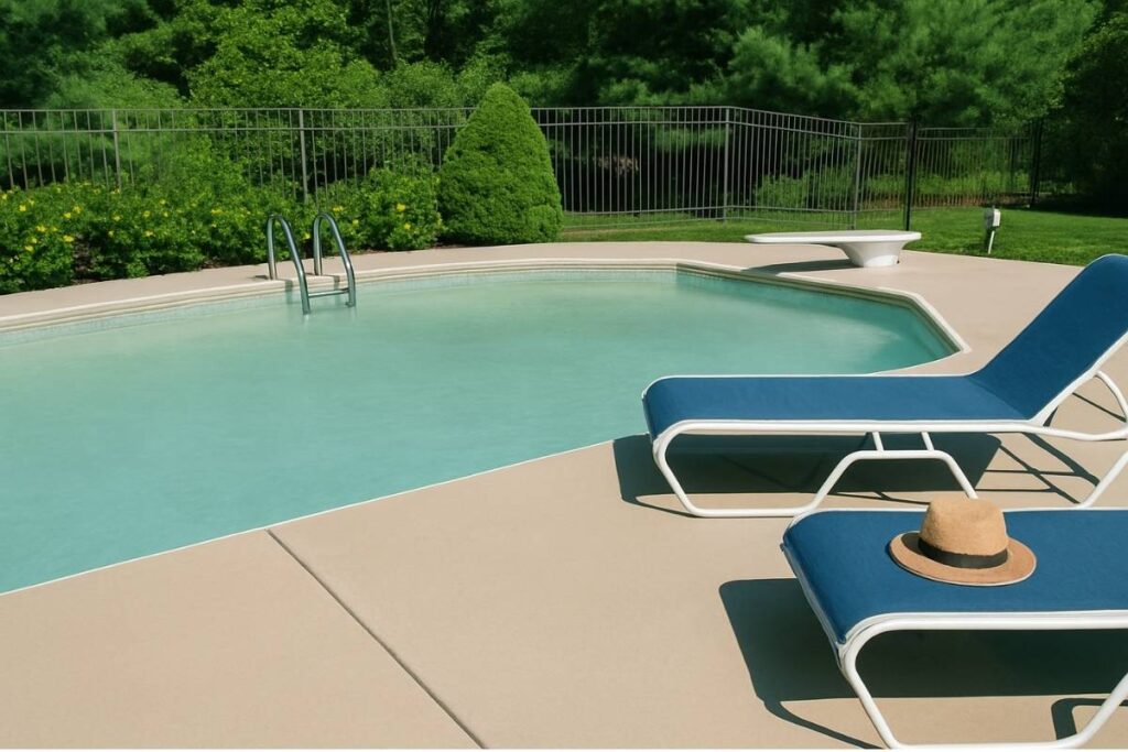 piscina con acqua torbida